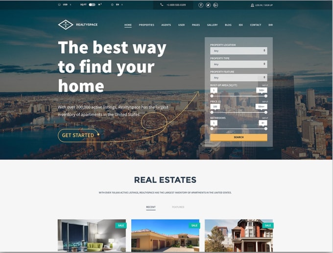 Gig Preview - Create real estate investor website