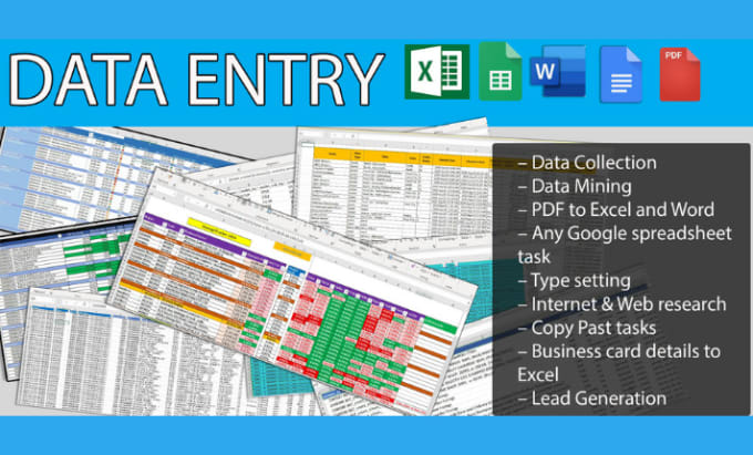 Gig Preview - Do copy past, typing, web research and any data entry task