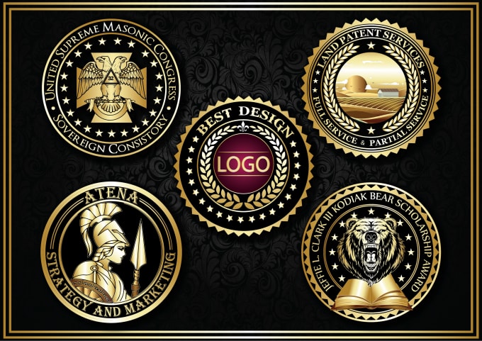 Gig Preview - Create  an awesome luxury vintage,retro,badge,stamp style logo