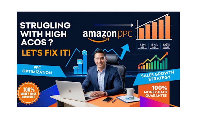 Gig Preview - Manage amazon ads campaign, amazon ppc management, amazon sponsored ads