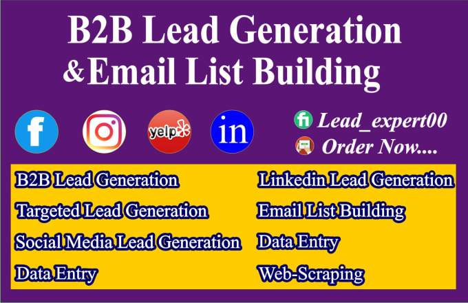 Gig Preview - Do b2b lead generation and targeted email list building