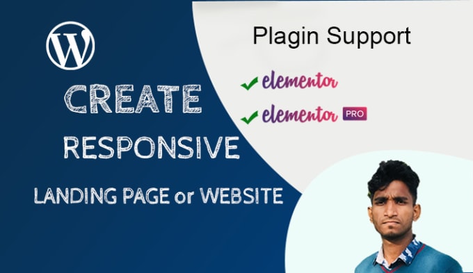 Gig Preview - Design a responsive wordpress website or landing page with elementor pro