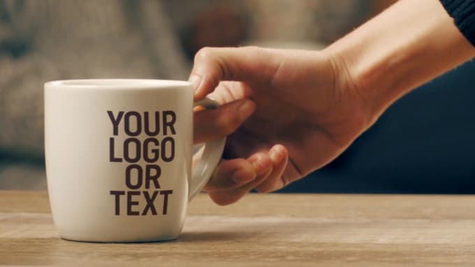 Gig Preview - Make a video with your logo or text on a cup of coffee