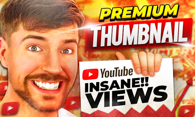 Gig Preview - Design 2 crazy viral youtube thumbnails