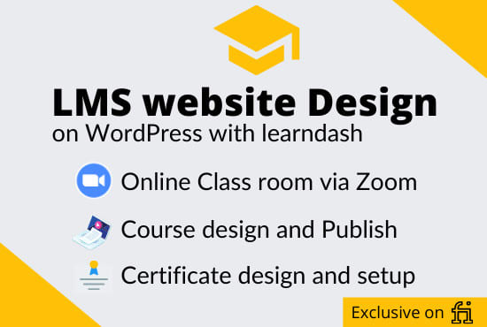 Gig Preview - Design lms website on wordpress with learndash