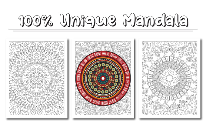 Gig Preview - Draw unique mandala coloring book pages