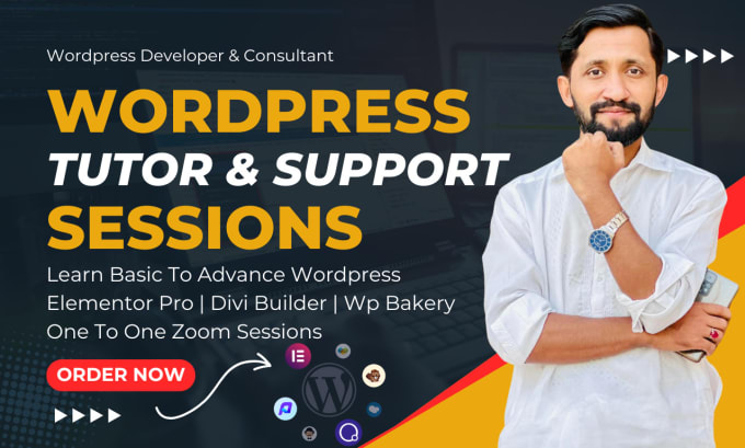 Gig Preview - Be your divi, elementor pro and wordpress tutor, consultant, helper, coach