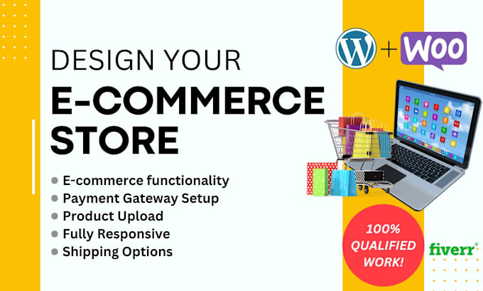 Gig Preview - Design dynamic wordpress woocommerce  ecommerce website or online store