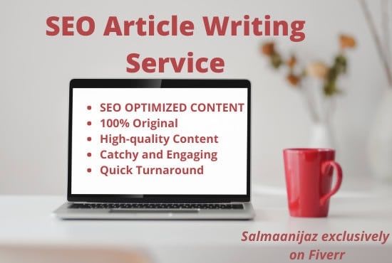 Gig Preview - Write unique SEO friendly article or blog in 24 hours