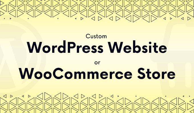 Gig Preview - Create custom wordpress website or woocommerce store