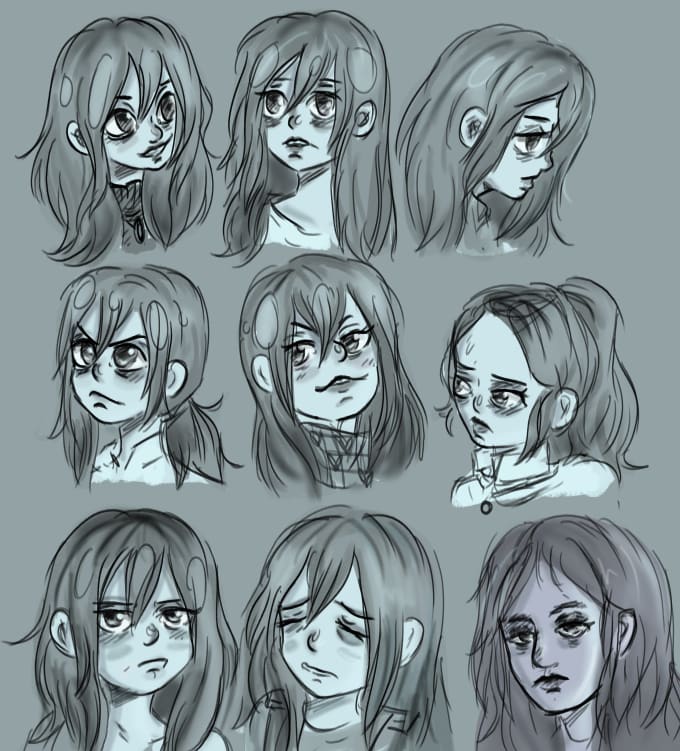 Gig Preview - Draw an expression sheet of your character