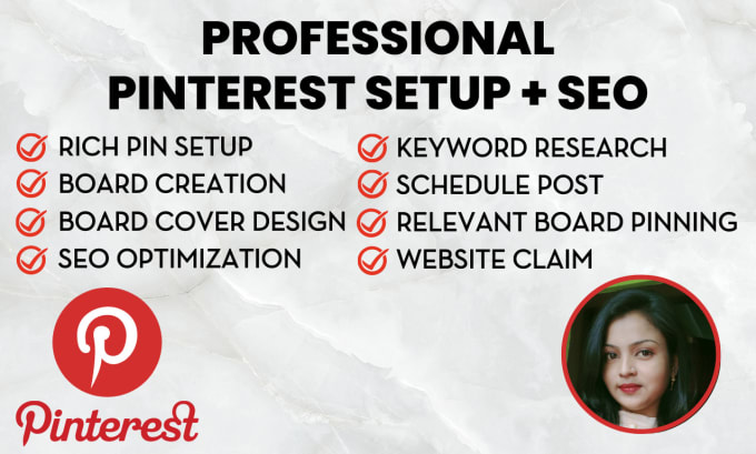 Gig Preview - Setup and SEO optimize your pinterest account