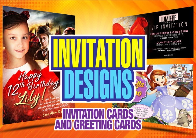 Gig Preview - Design invitation card, birthday card and wedding invitation