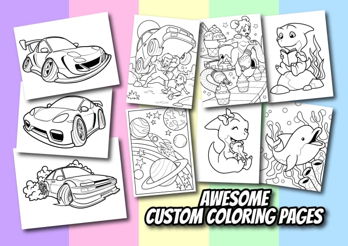 Gig Preview - Make awesome coloring book pages