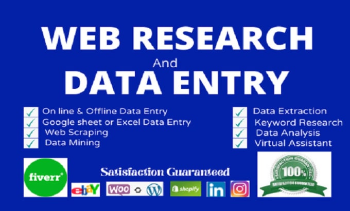 Gig Preview - Do any kind of data entry, scraping, mining and web research