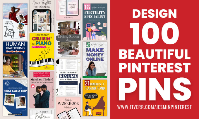 Gig Preview - Design 100 professional pinterest pins