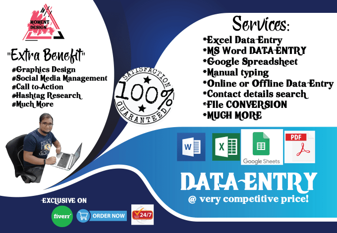 Bestseller - do excel data entry, data entry jobs, and web research