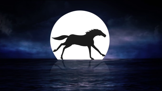 Gig Preview - Create running horse logo on see