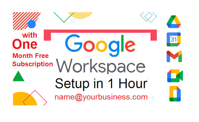 Gig Preview - Quickly setup google workspace, g suite in 1 hour