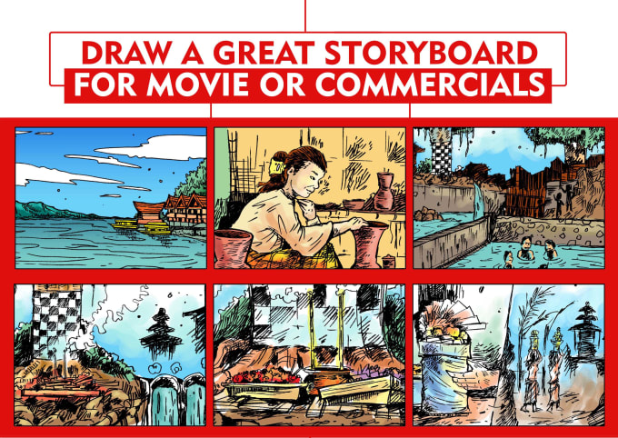 Gig Preview - Draw a great storyboard for movies or commercials