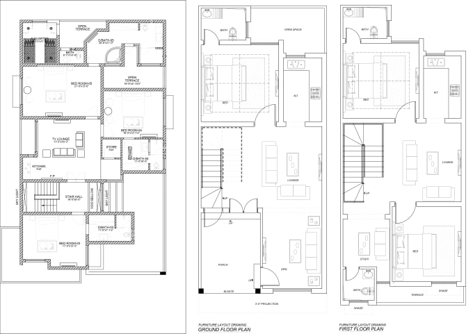 Gig Preview - Create floor plans, section, elevation architecture project