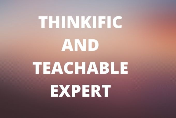 Gig Preview - Design your online course website on thinkific and teachable