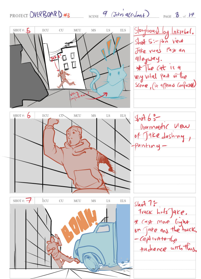 Gig Preview - Create a storyboard for your movie, comic book or commercial