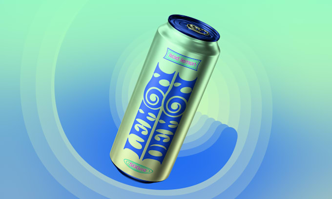 Gig Preview - Make a creative beverage can label design