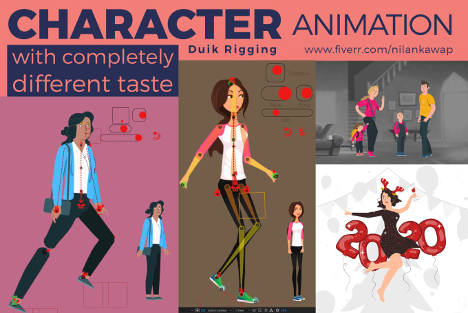 Gig Preview - Do professional 2d cartoon character animation and rigging