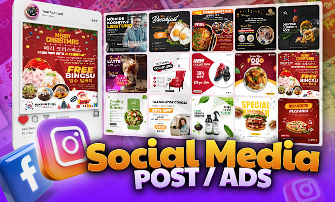 Bestseller - design instagram post or facebook ads cover photo banner