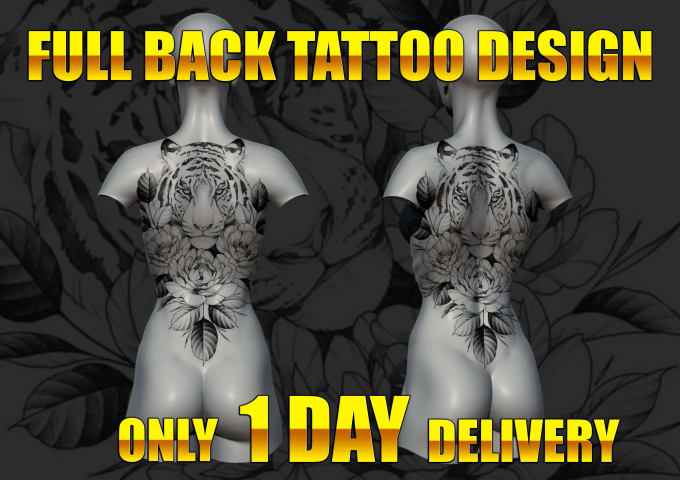 Gig Preview - Create a full back tattoo design from your idea