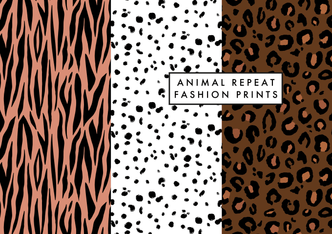 Gig Preview - Design an animal repeat fashion print