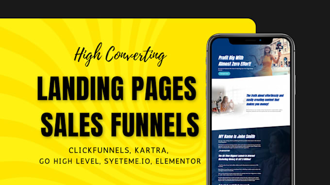 Gig Preview - Do clickfunnels sales funnel, landing page using clickfunnels kartra gohighlevel