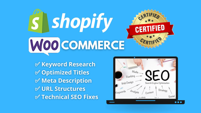 Gig Preview - Do onpage SEO of shopify, woocommerce as an expert