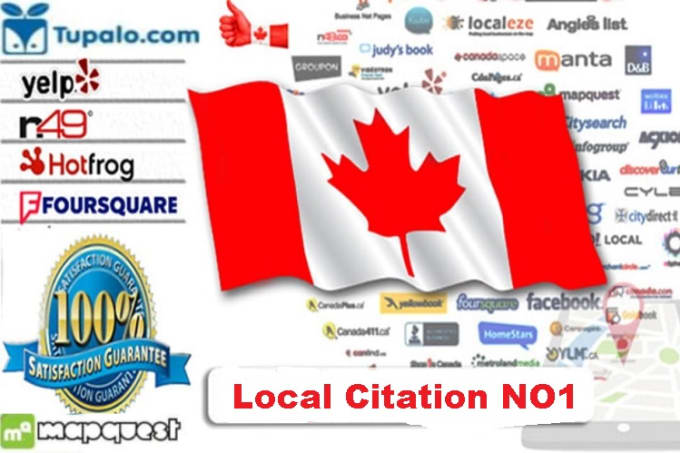 Gig Preview - Create top local canada citations and directories submission