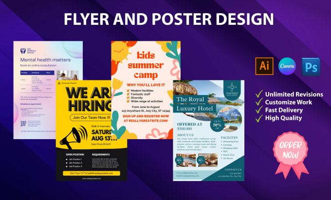 Gig Preview - Design professional flyer and poster for your business