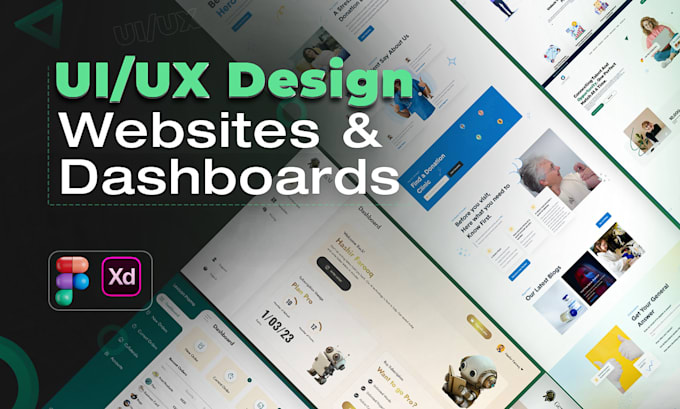 Gig Preview - Do UI UX, figma website design, dashboard UI design, app UI design