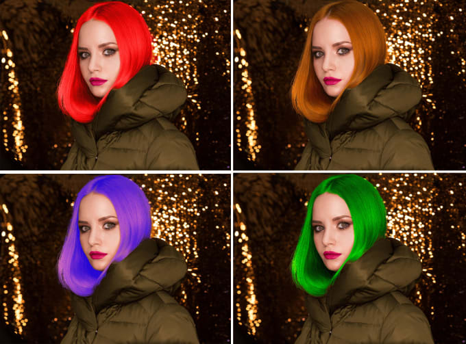 Gig Preview - Change hair colour and dress color in photoshop