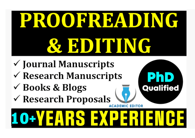 Gig Preview - Proofread and edit your scientific paper or journal article