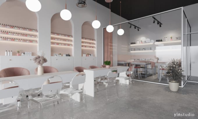 Gig Preview - Design 3d renders of beauty hair salon, spa spaces