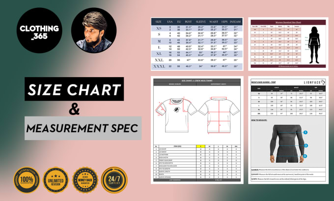 Bestseller - make clothing size chart and measurement spec sheet