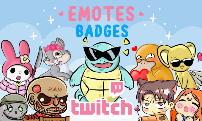 Gig Preview - Create custom twitch emotes and sub badges