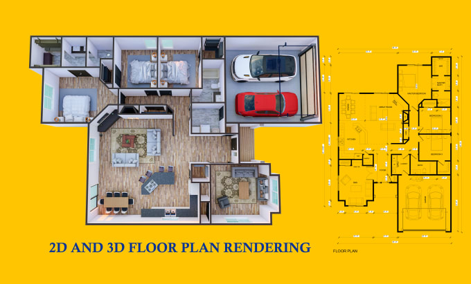 Gig Preview - Convert 2d floor plan to 3d