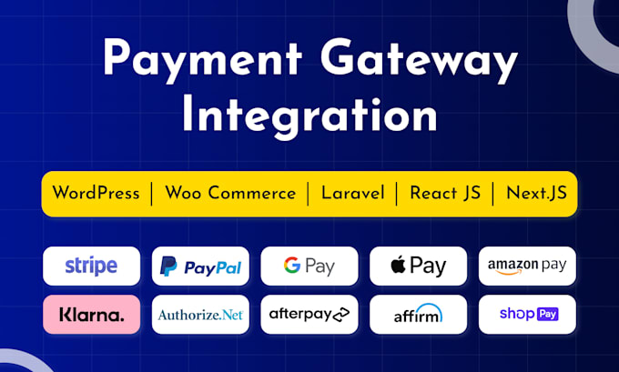 Gig Preview - Integrate stripe or any payment gateway in your website