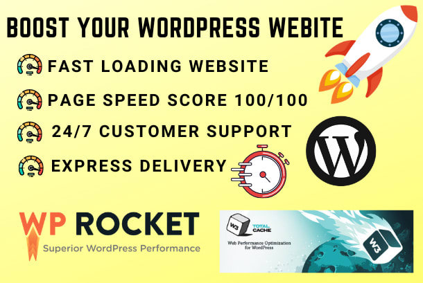 Gig Preview - Do wordpress speed optimization in 24 hours