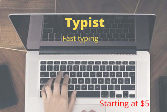 Gig Preview - Do all type of typing jobs