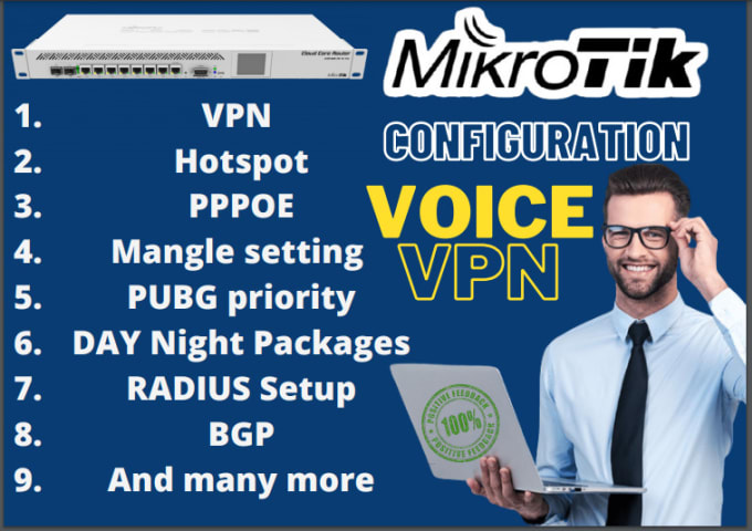 Gig Preview - Configure mikrotik router network openvpn sstp loadbalance