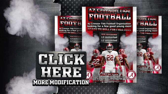 Gig Preview - Design incredible  football sports poster and any sport flyer