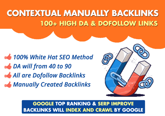 Gig Preview - 100 dofollow manually contextual backlinks building services