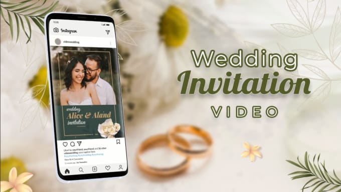 Gig Preview - Create lovely  wedding invitation video